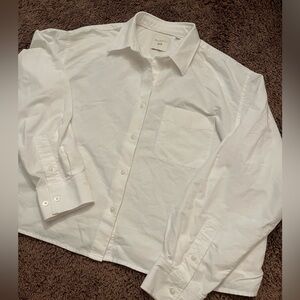 Women’s JW Anderson Uniqlo Oxford Boxy Shirt White Size XXL